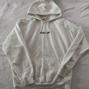 White “Pull Up” Hoodie